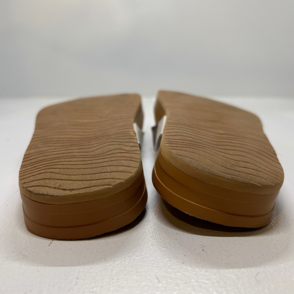 Reef Cushion Court Twist Flip Flops Women’s Size 6 Cork Footbed Black White - Picture 9 of 11
